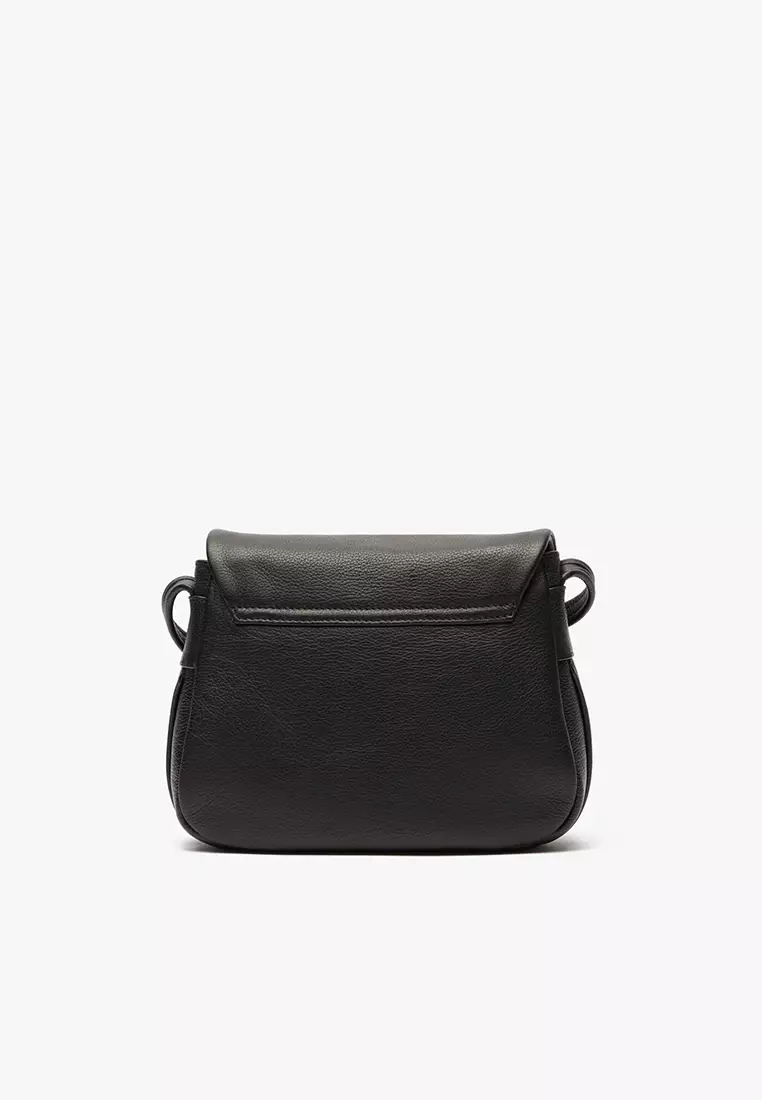 City Court Grain Leather Flap Close Bag