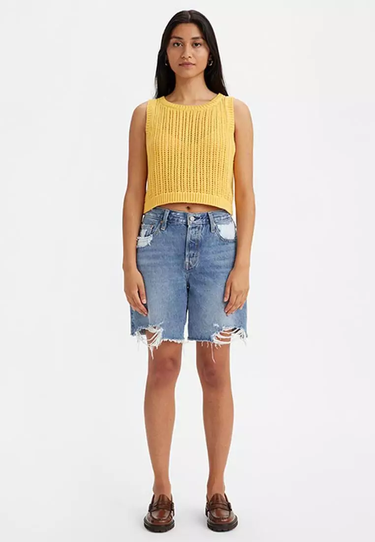 Jean shorts womens on sale levi