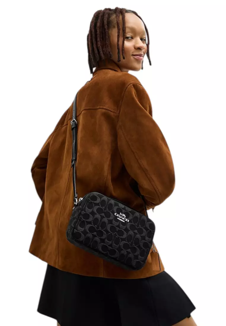 Jamie Camera Bag In Signature Denim - Black