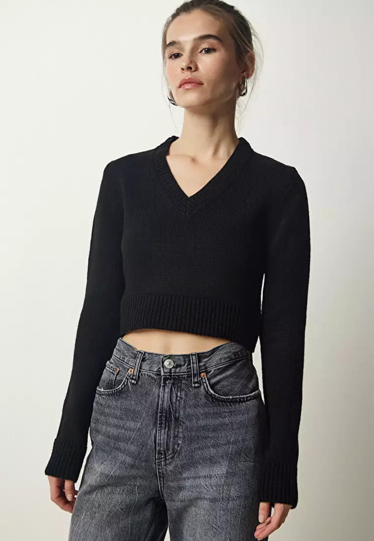 The Drop Damen Montie V-Neck Cropped Pullover - Zeitloser Crop-Pullover Für Lässige Outfits