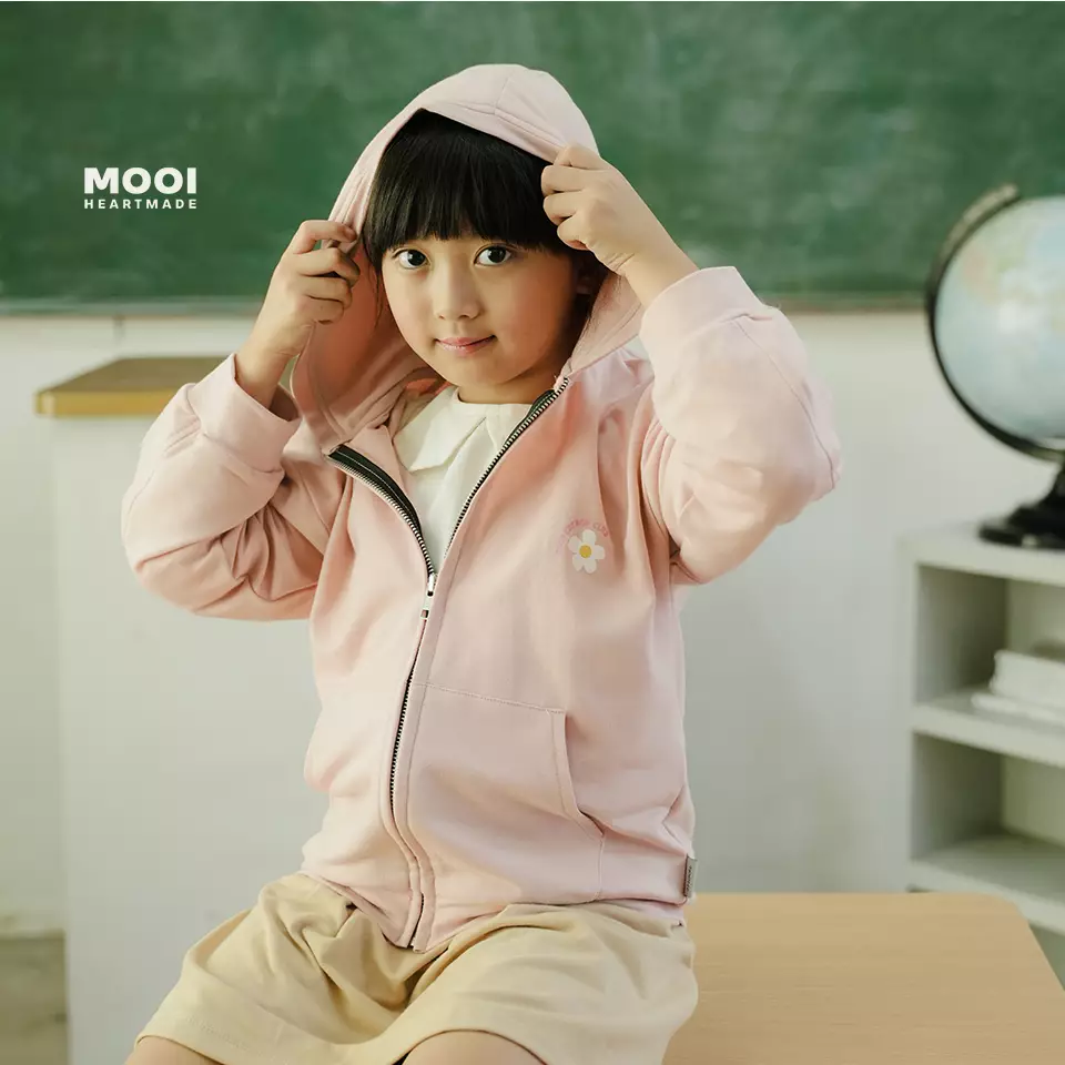 Mooi Atasan Hoodie Panjang Anak Theo Hoodie Jacket - Steel Navy V.1
