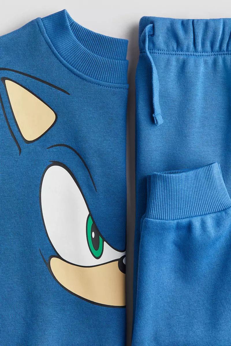 パンツ THEREDTHREAD S print sweat1 toys blue THEREDTHREAD S print sweat1 toys blue