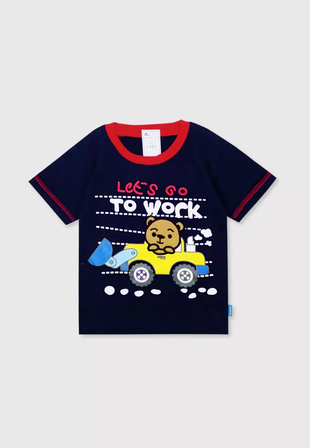 Wakakids Setelan Bayi Laki Laki Baju Lengan Pendek Anak Usia 12 Bulan Hingga 18 Bulan Set Celana Jeans Jogger Motif Bear 3456 Navy