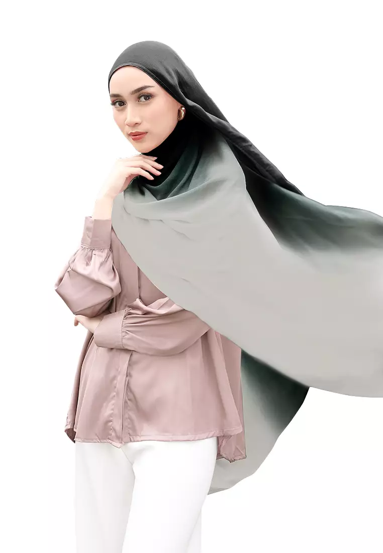 Bellaya Viscose Shawl Gradasi | Hijab Pashmina Viscose - Ash Moon
