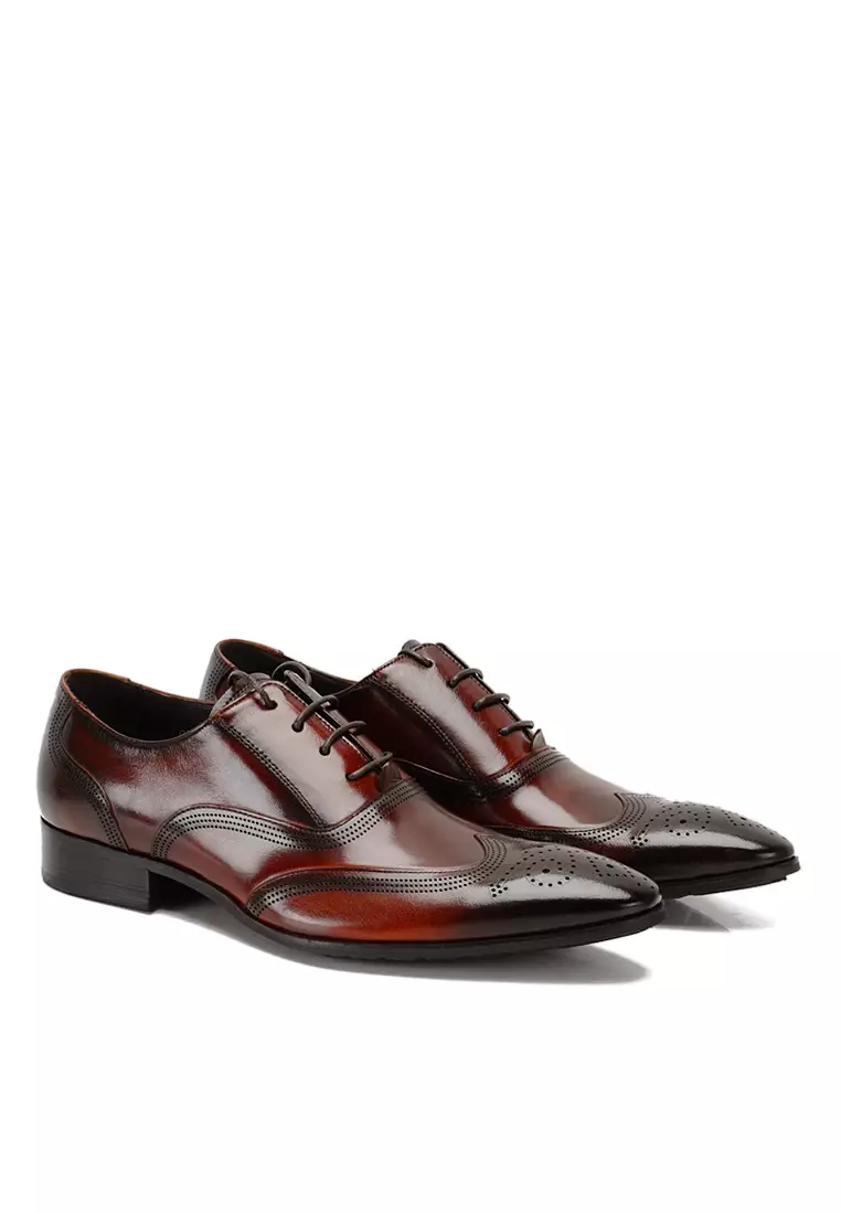 VANSA Brogue Top Layer Cowhide Business Shoes VSM-F407655