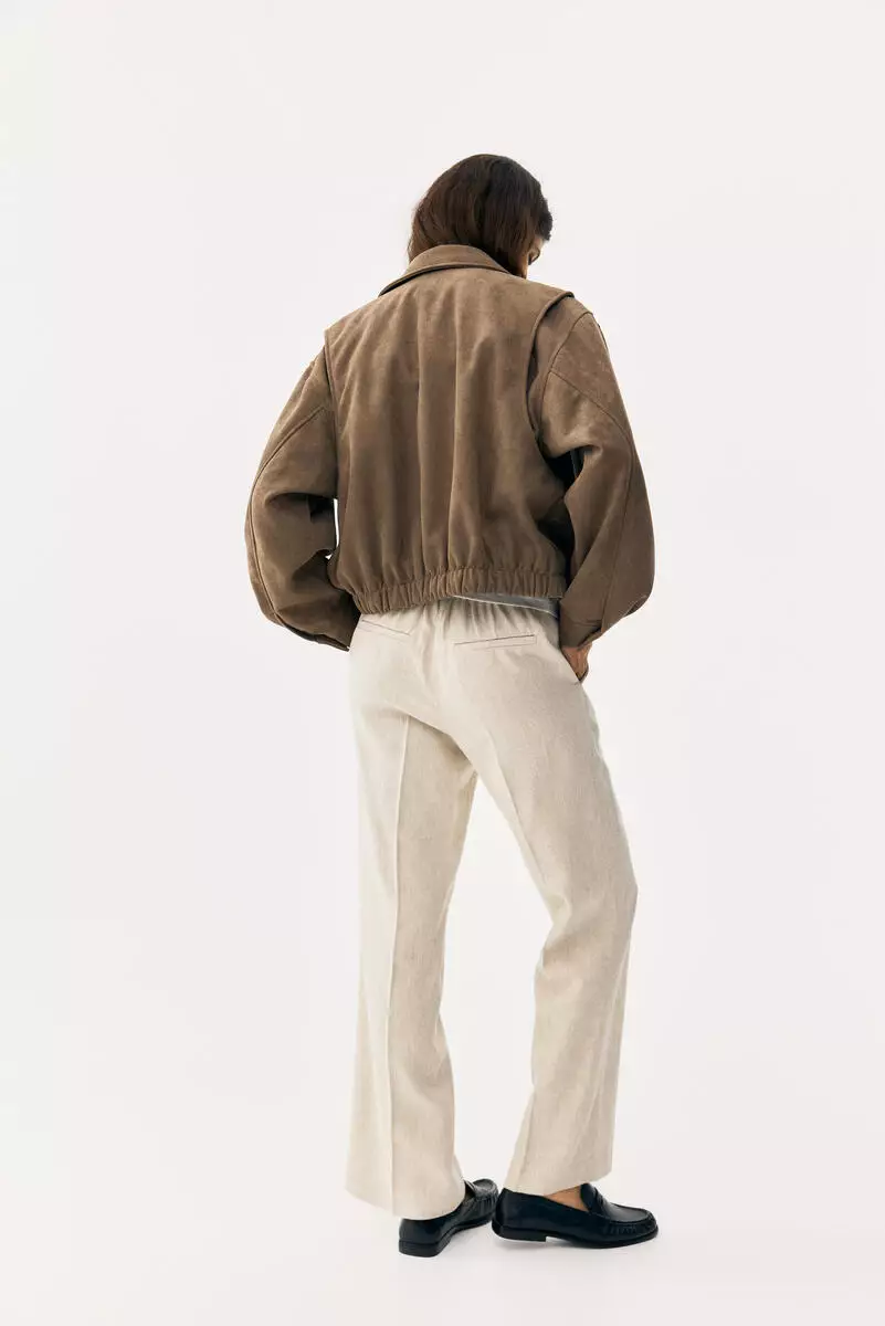 MAMA Linen-blend tailored trousers