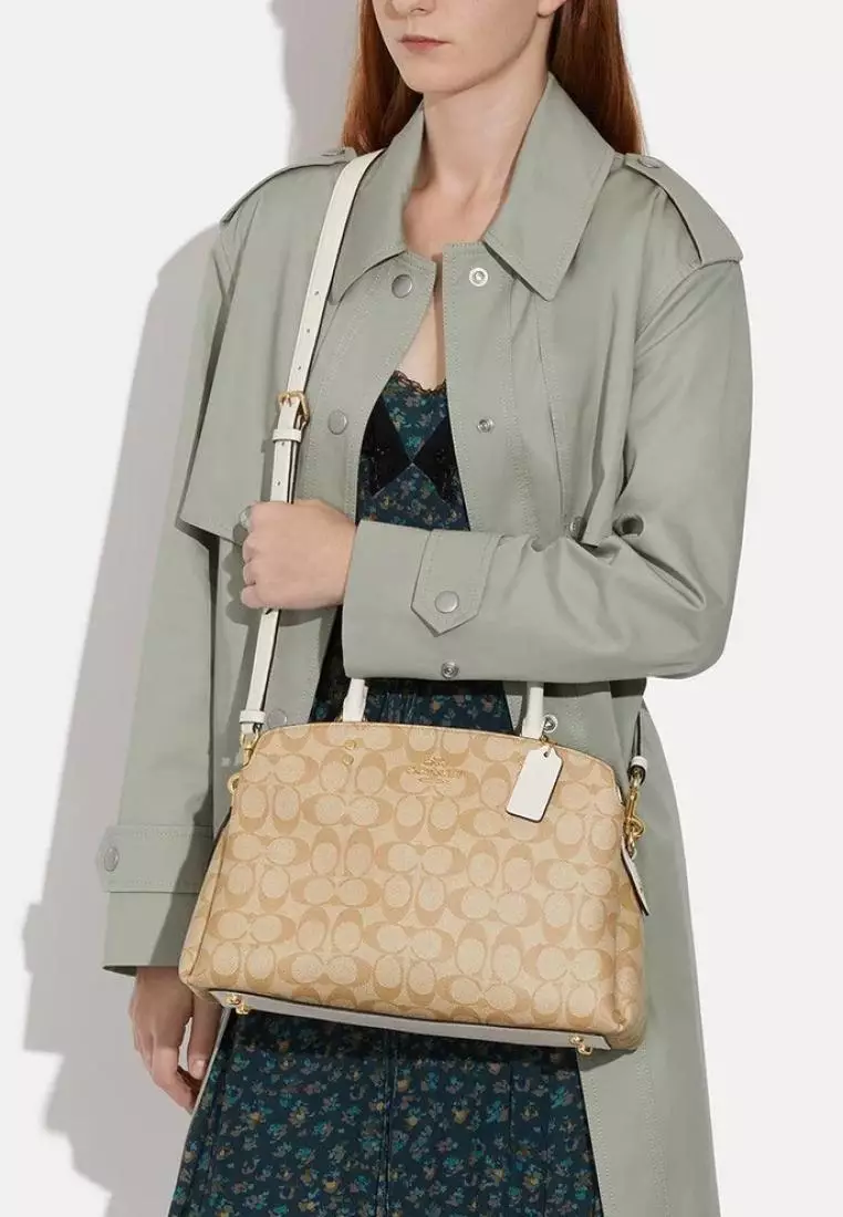 Coach Lillie Carryall In Signature Canvas Light Khaki Chalk