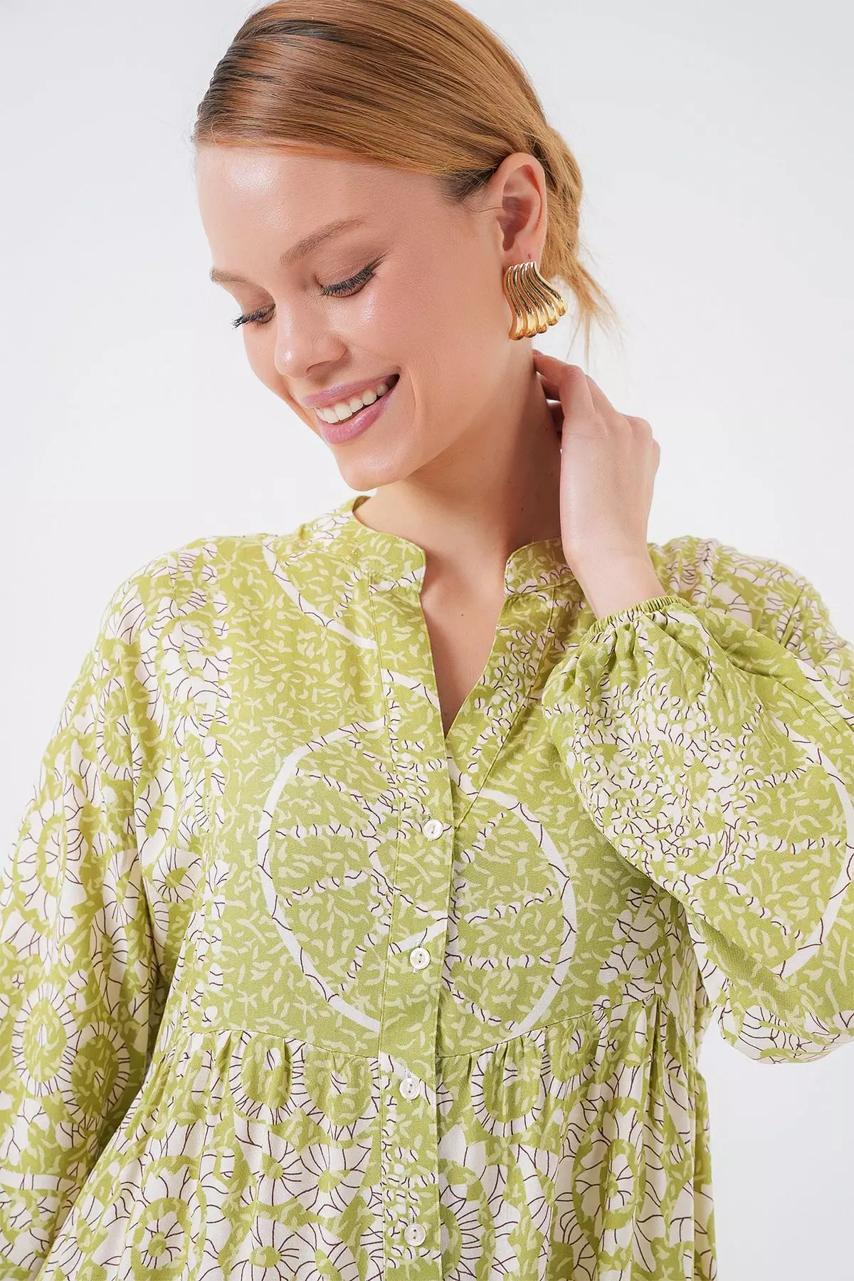 Patterned Modest Dress