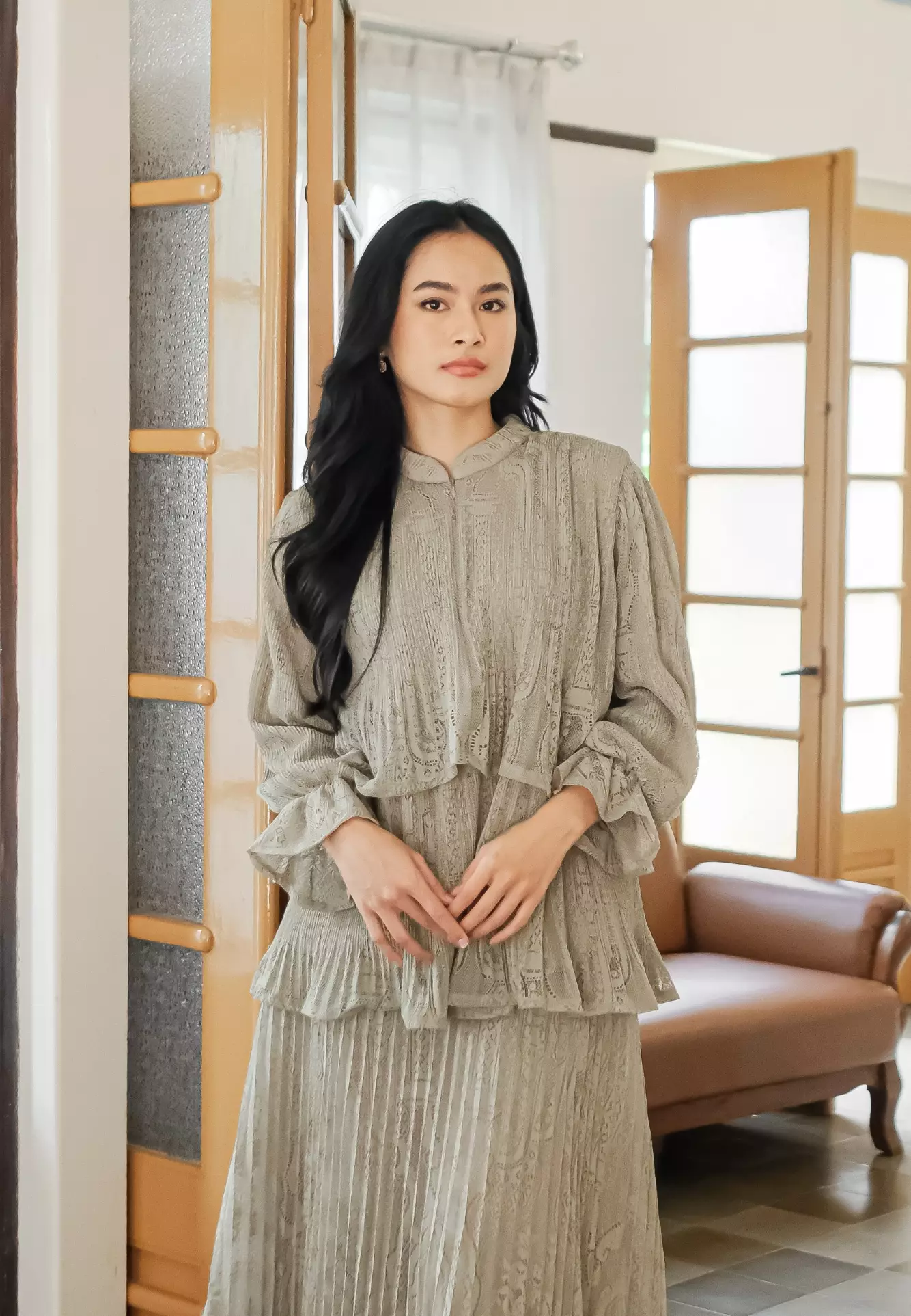 Ansara Blouse - Dusty Sage