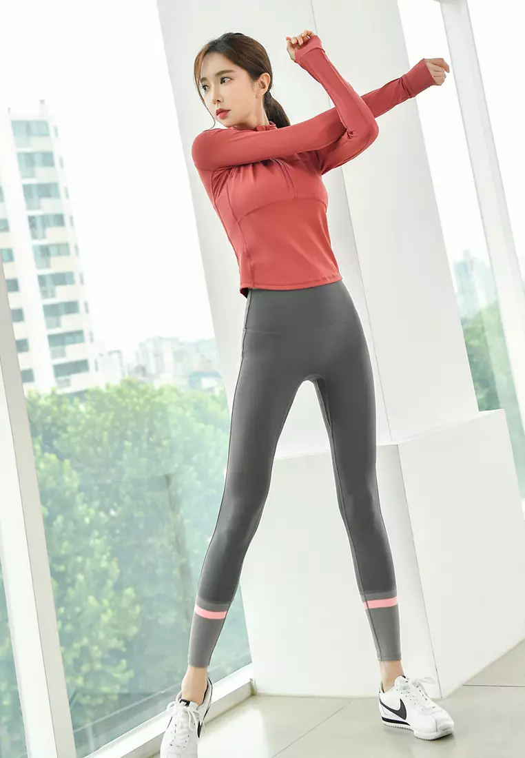 (4PCS) Quick Dry Running Fitness Yoga Dance Set (Bra+Bottoms+Tops)