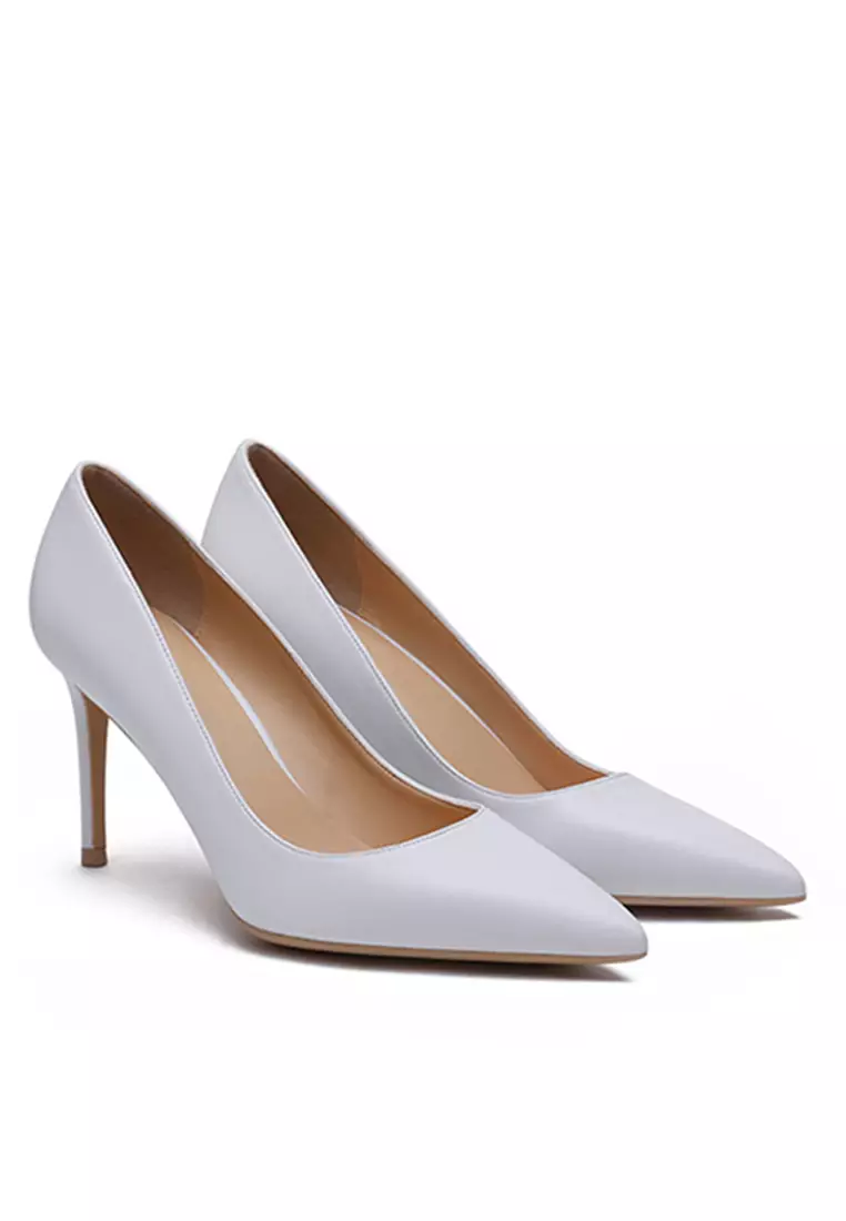 White sale stiletto shoes