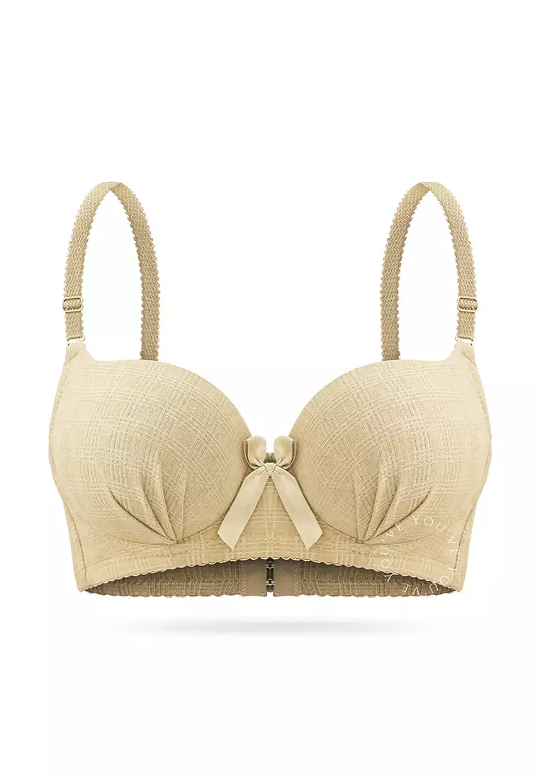 You?ve ( YouHave ) BH Bra Wanita Busa Tebal Push Up Pita Cup AB Bh Motif Kotak Kait 3 Kawat Tali Bisa Dilepas Beha 100194
