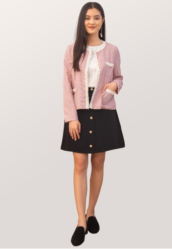 Buy L Zzie Annalise Cardigan Pink Online Zalora Singapore