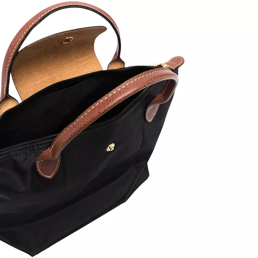 Le Pliage Original Small Top Handle Bag Black/Brown