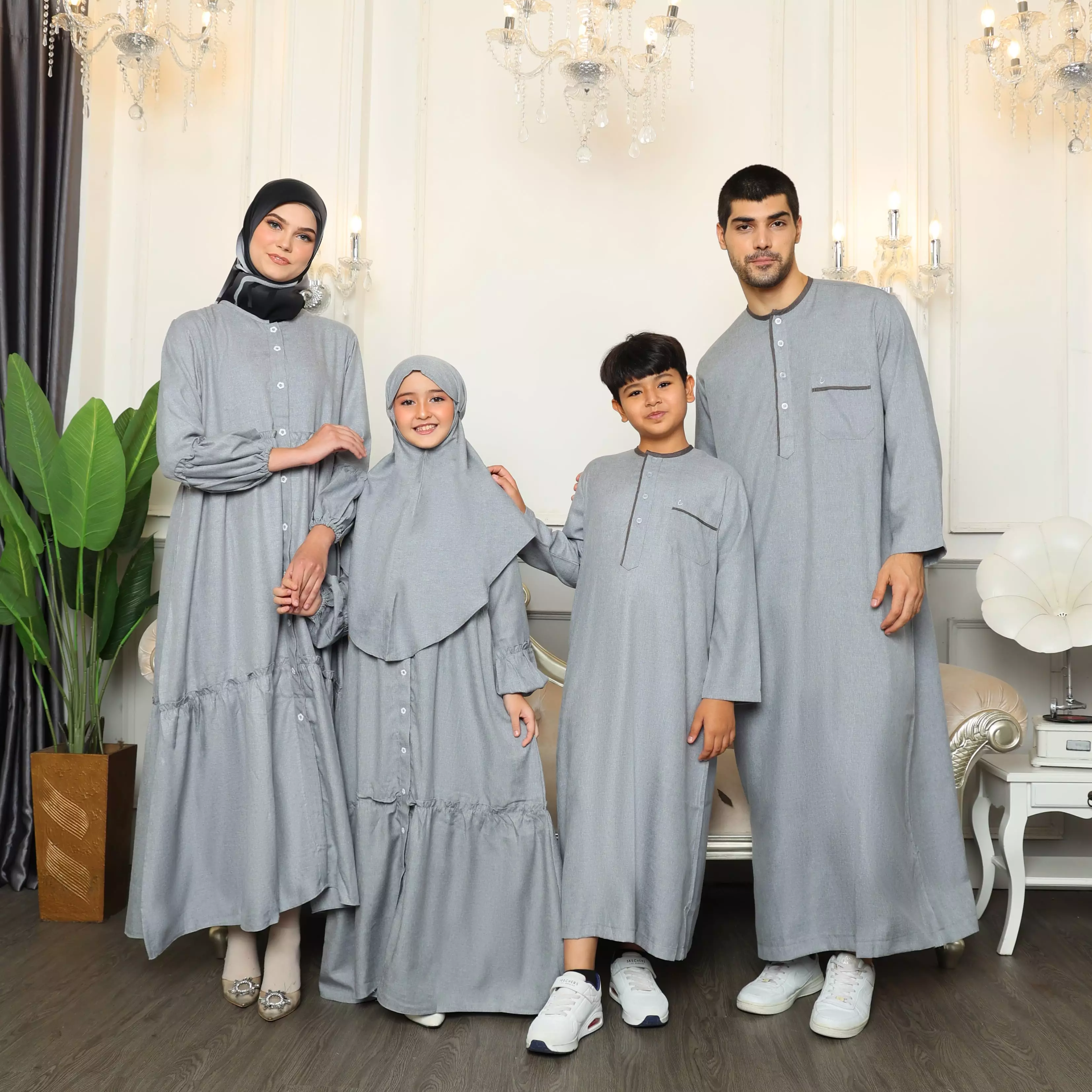 Gamis Jubah Anak Laki Laki GPA Yazid Grey