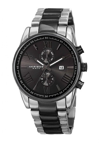 Akribos XXIV Mens SS Multi Bracelet Watch AK812-TTB