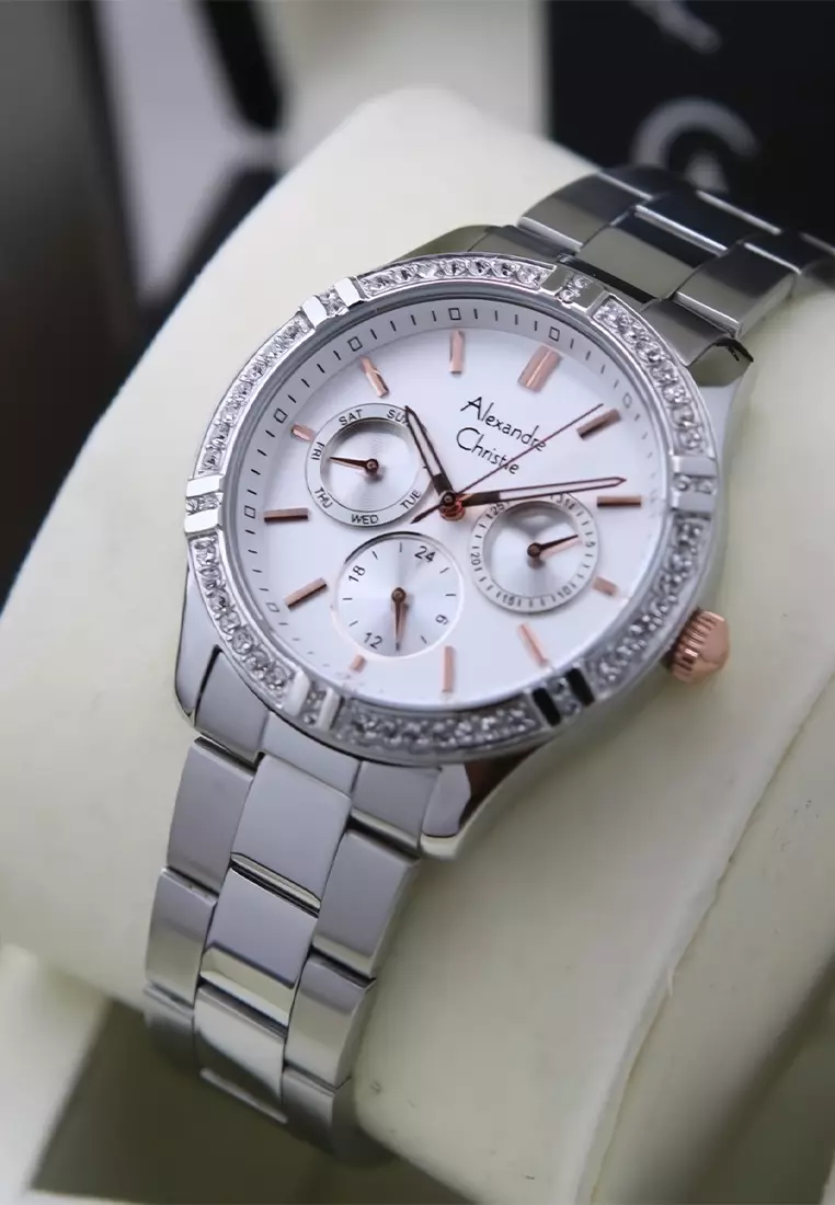 Alexandre Christie - Jam Tangan Wanita - Silver - Stainless Steel - 2A51 BFBSSSLRG