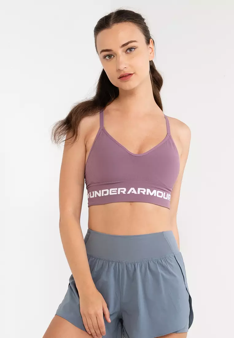 Under Armour Seamless Low Long Heather Bra - Women's - Clothing