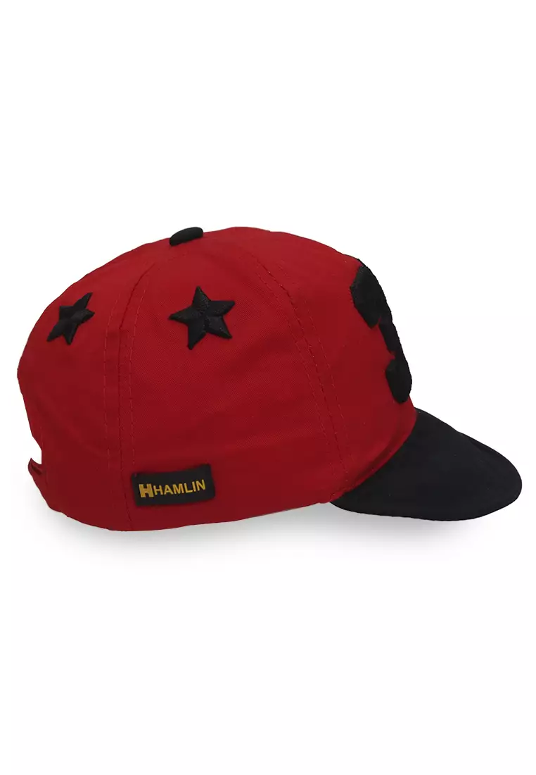 Javer Topi Baseball Anak Unisex Motif Star 33 Adjustable Strap Material Cotton ORIGINAL - Red