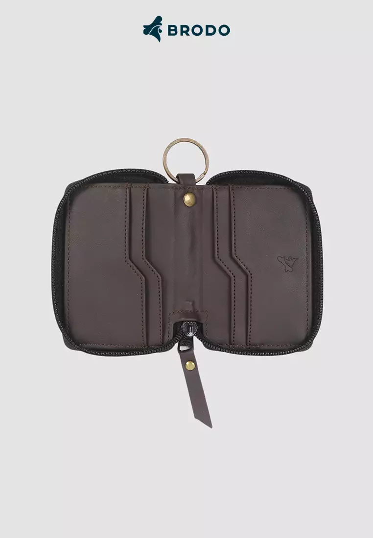 BRODO - Folde Z+ Synthetic Leather Key Wallet Brown