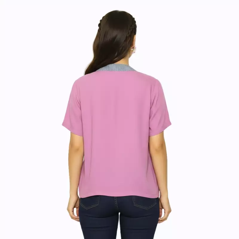 Blouse Batik Wanita - Atasan Batik - Bhatara Batik Dannia - Baju Batik Modern Lengan Pendek
