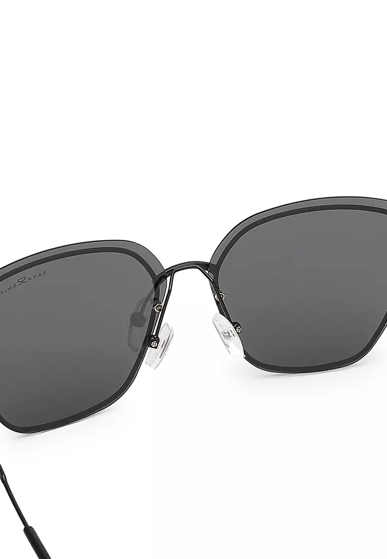 Unisex Polarized Square Sunglasses (Kacamata Hitam) - Hitam / Abu-Abu