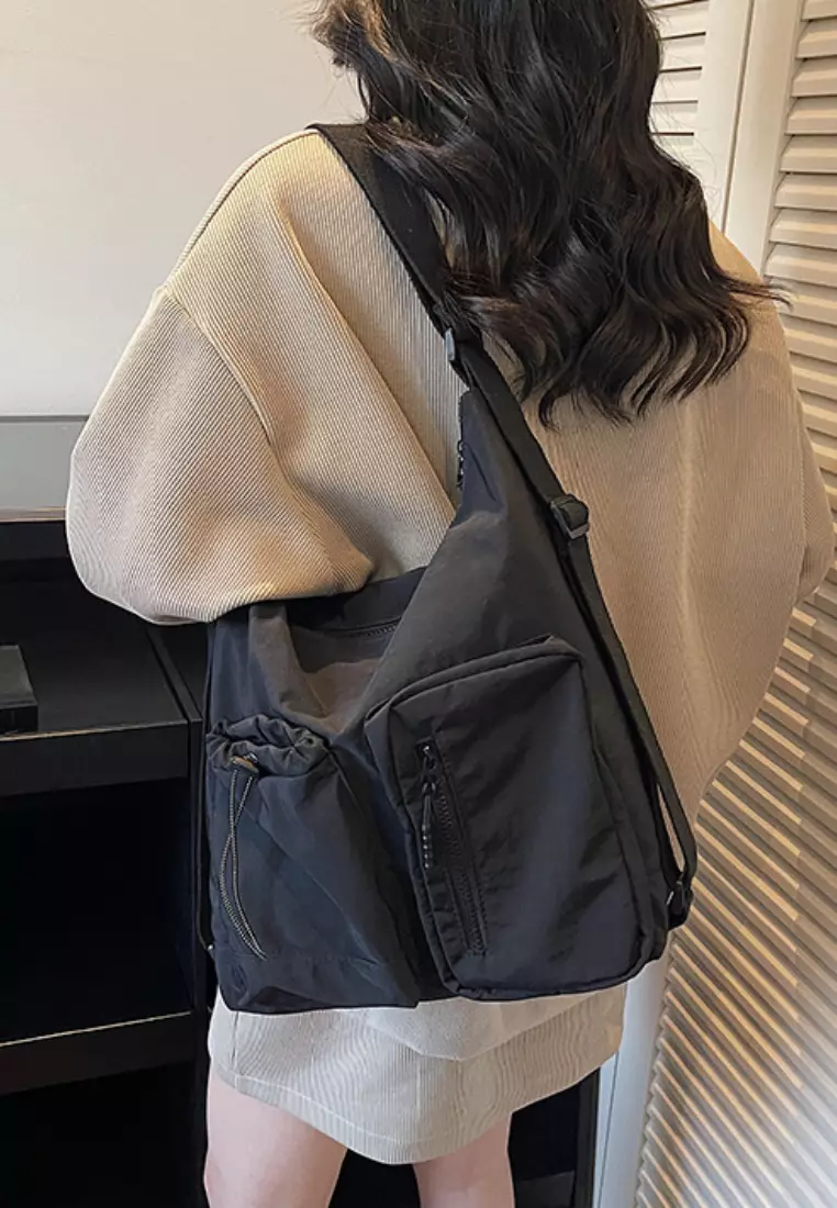 Waterproof Multi-Pocket Tote Crossbody Bag CA26042870BK