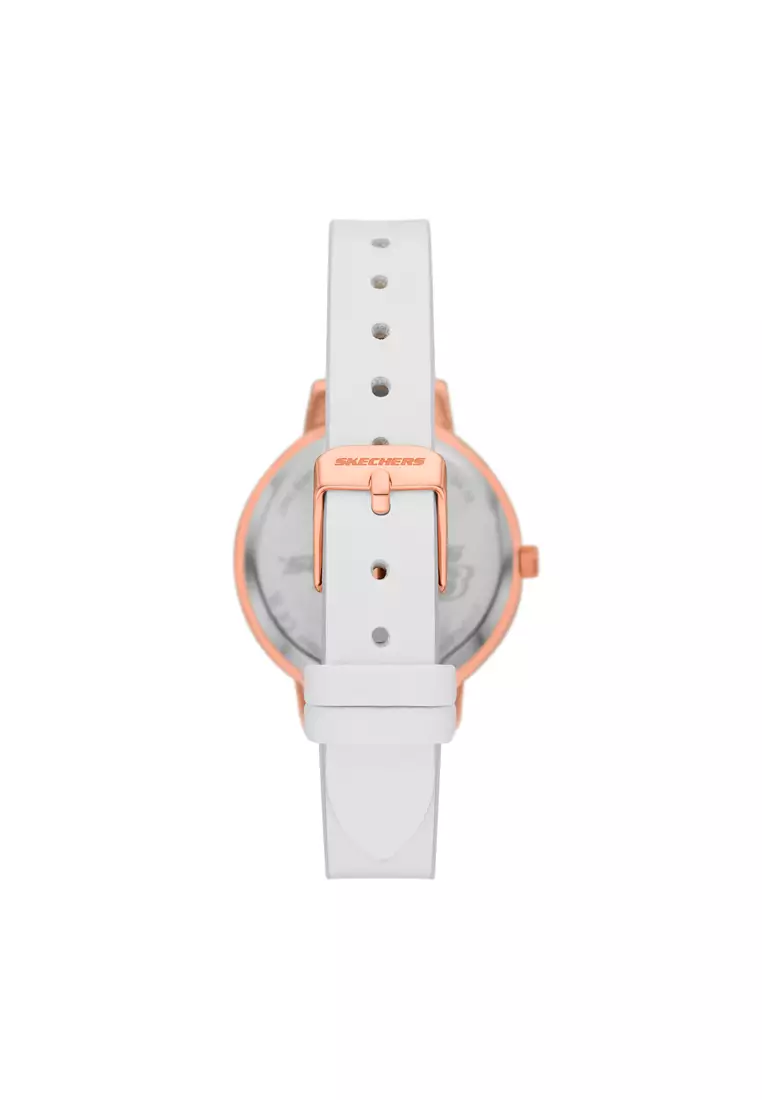 Rose Gold Mother of Pearl Stackable Watch and Bracelet Set SKC-SR9080