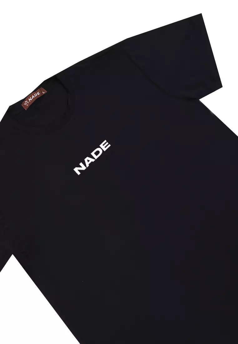 NTB14 Kaos Pria Tangan Pendek Hitam Nade Only Hitam