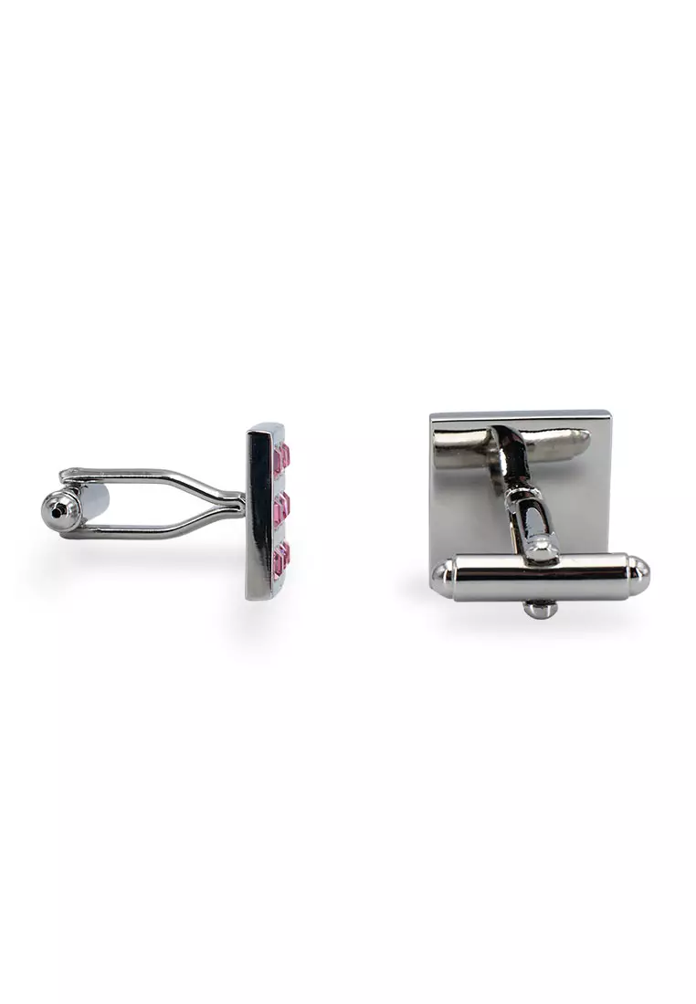 Isla II Pink Diamonte Cufflinks