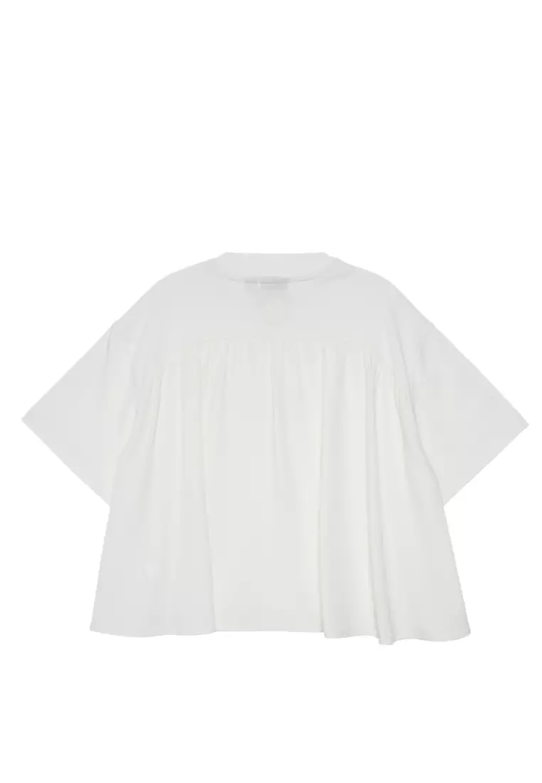 WOMEN'S PALLADIUM LOGO LOOSE FIT CROPPED T-SHIRT