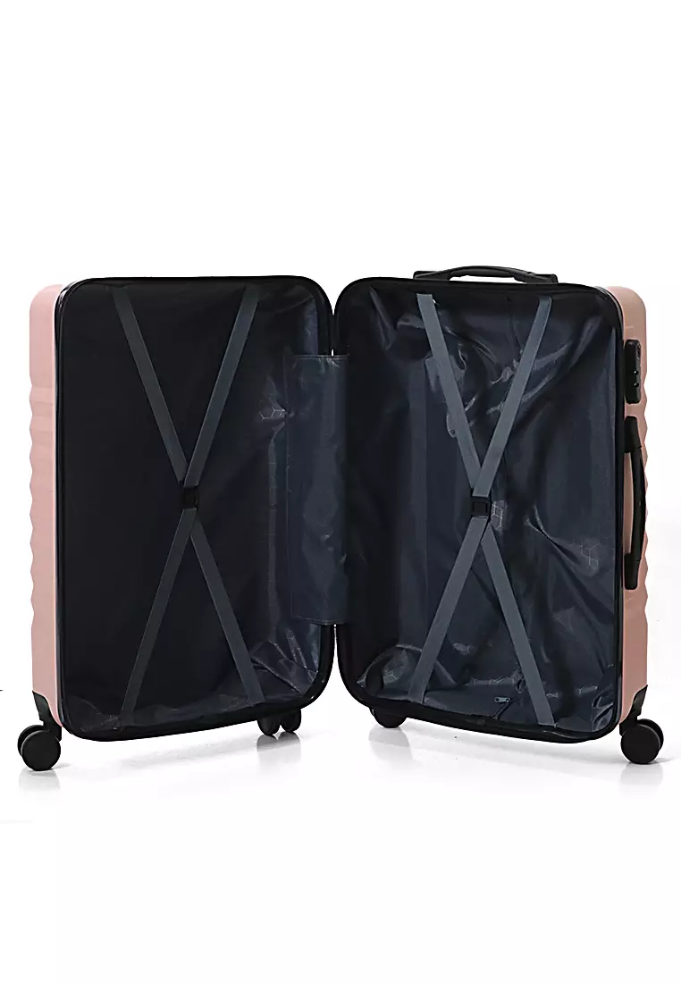 Carlton Koper Cabin Hardcase Unisex Size 24Inch Suitcase Combination Lock Large Compartment  ORIGINAL - Light Coral