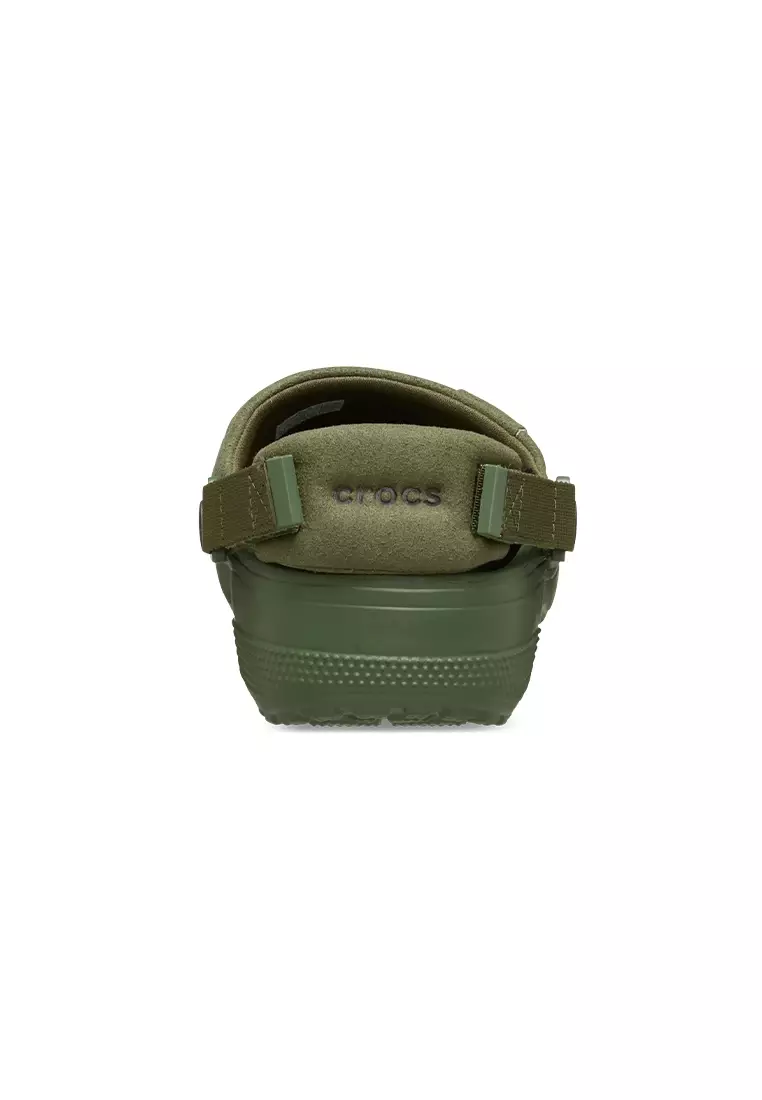 Classic Crafted Vegan Suede Clog in Armygreen