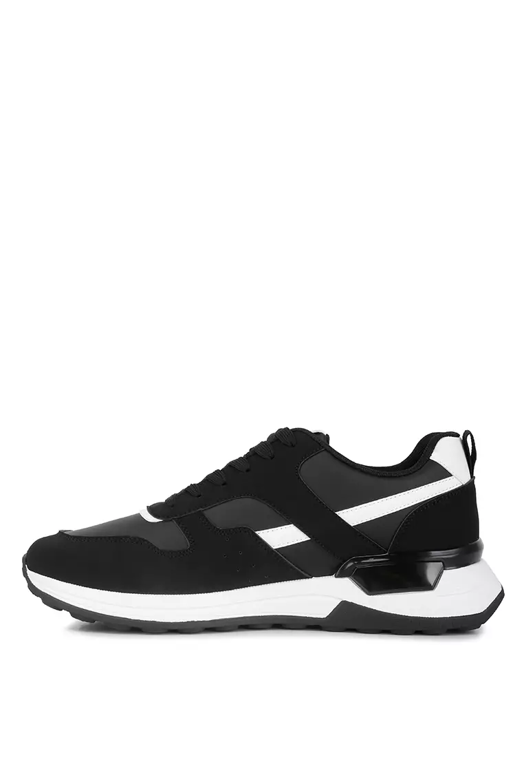 Buy London Rag Black Suede Paneling Detail Sneakers 2024 Online ...