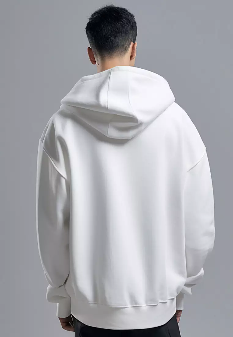 MTE04 oodies Premium ScubaLux Anti Kusut Waterproof "Ishikawa Ninja" Putih