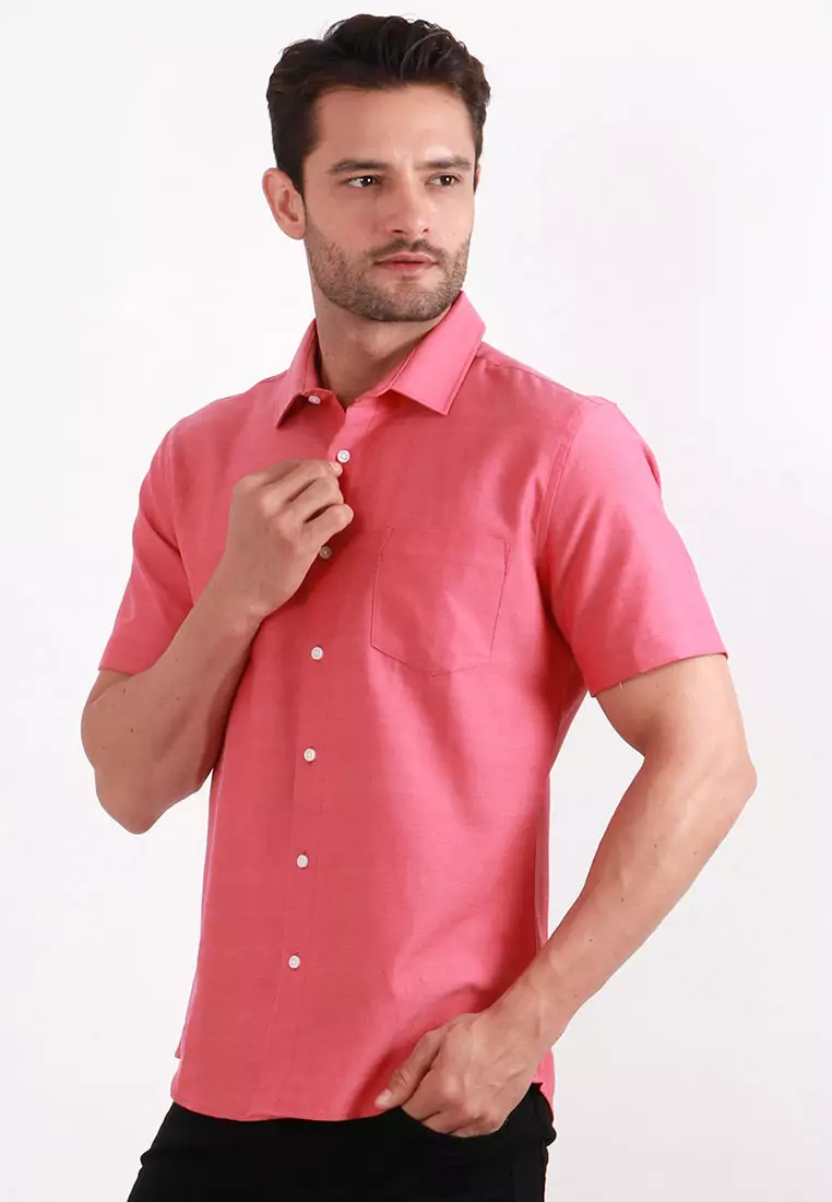 MAGINOT OXFORD FANTA 1.0 Kemeja Casual Slim Fit Lengan Pendek