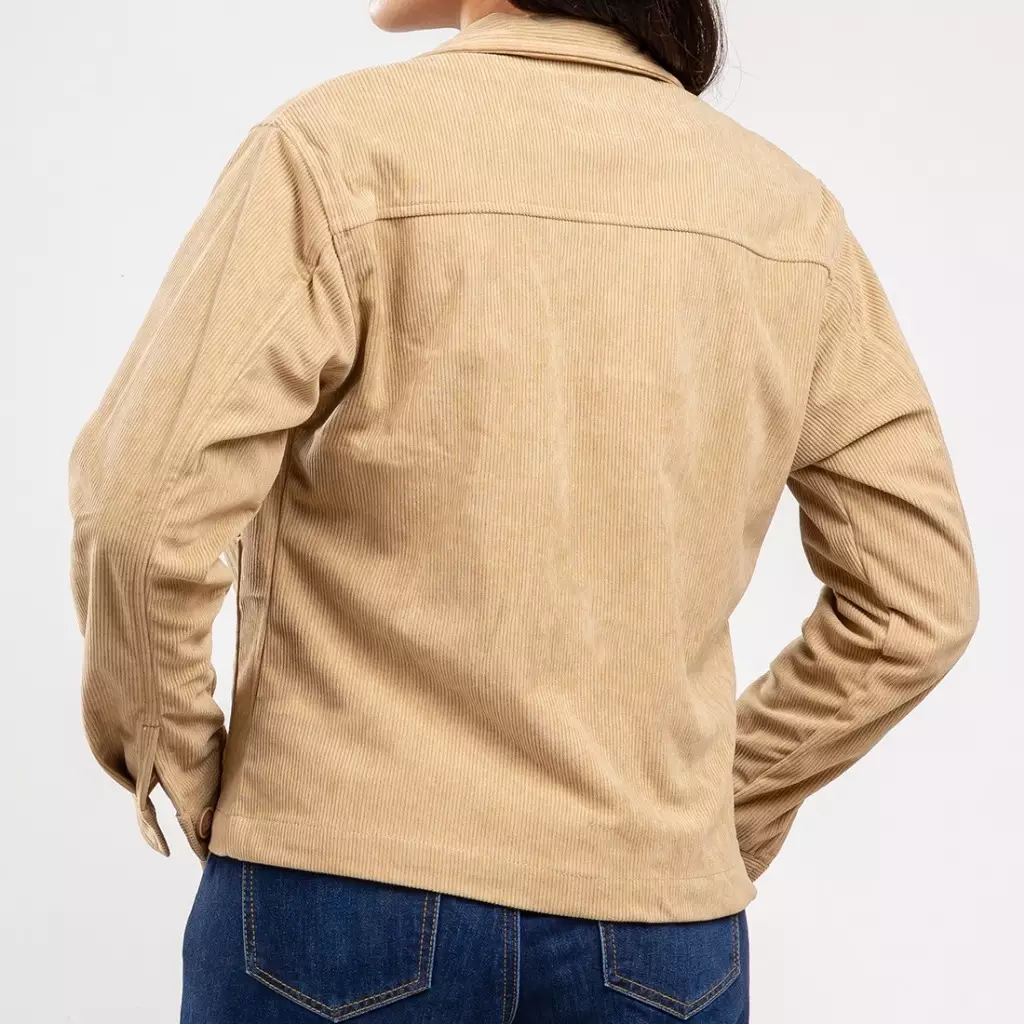 C2 Fairly Khaki Crop Outer Wanita