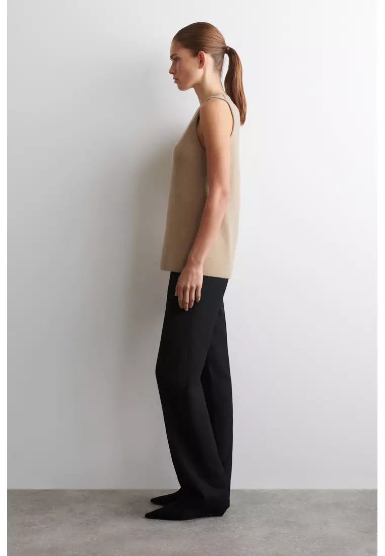 WOOL V-NECK TUNIC VEST