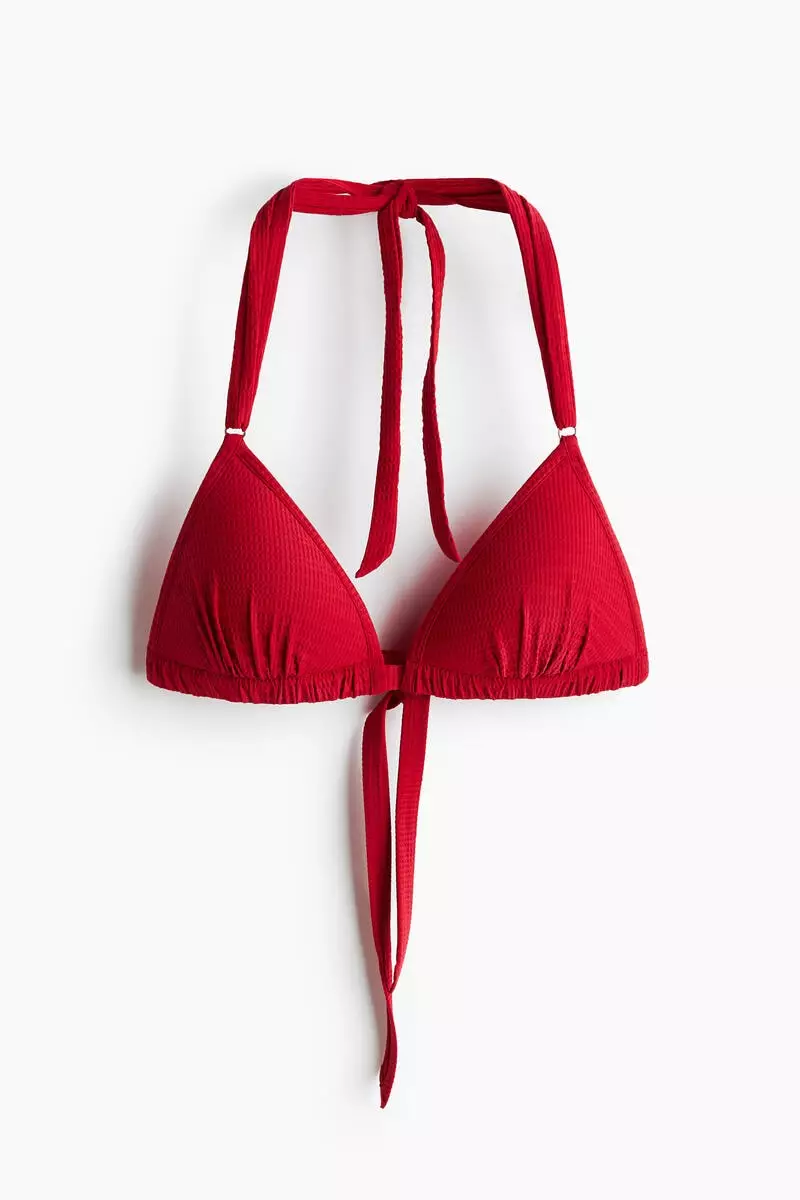 Push-up triangle bikini top