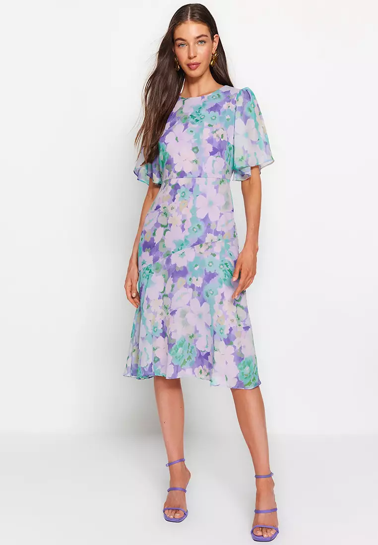 Buy Trendyol Floral Print Woven Dress Online | ZALORA Malaysia