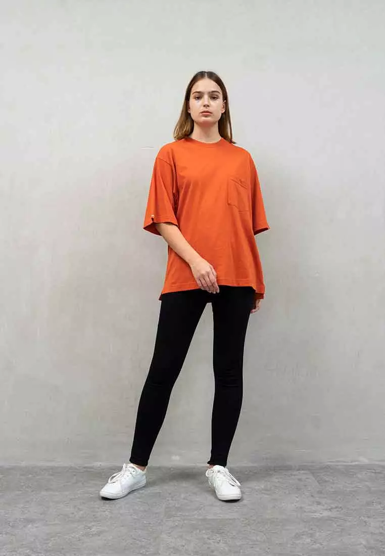 kaos oversized pria polos wanita oversize shirt terracotta houseofcuff