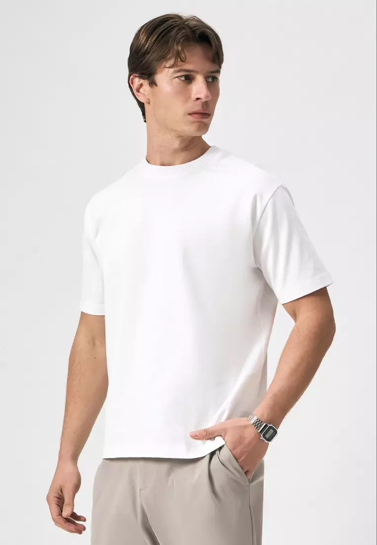 Sorona T-Shirt with Textured Collar Detail