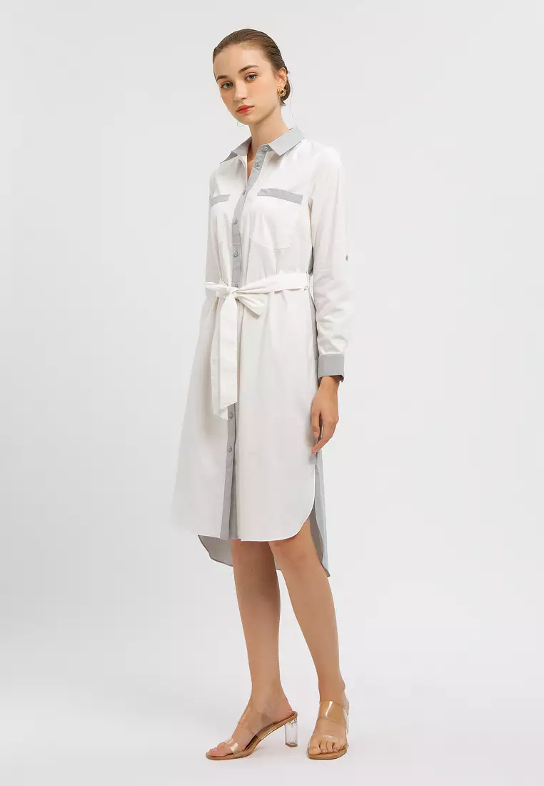 Minimal Sheila Dress Bio White