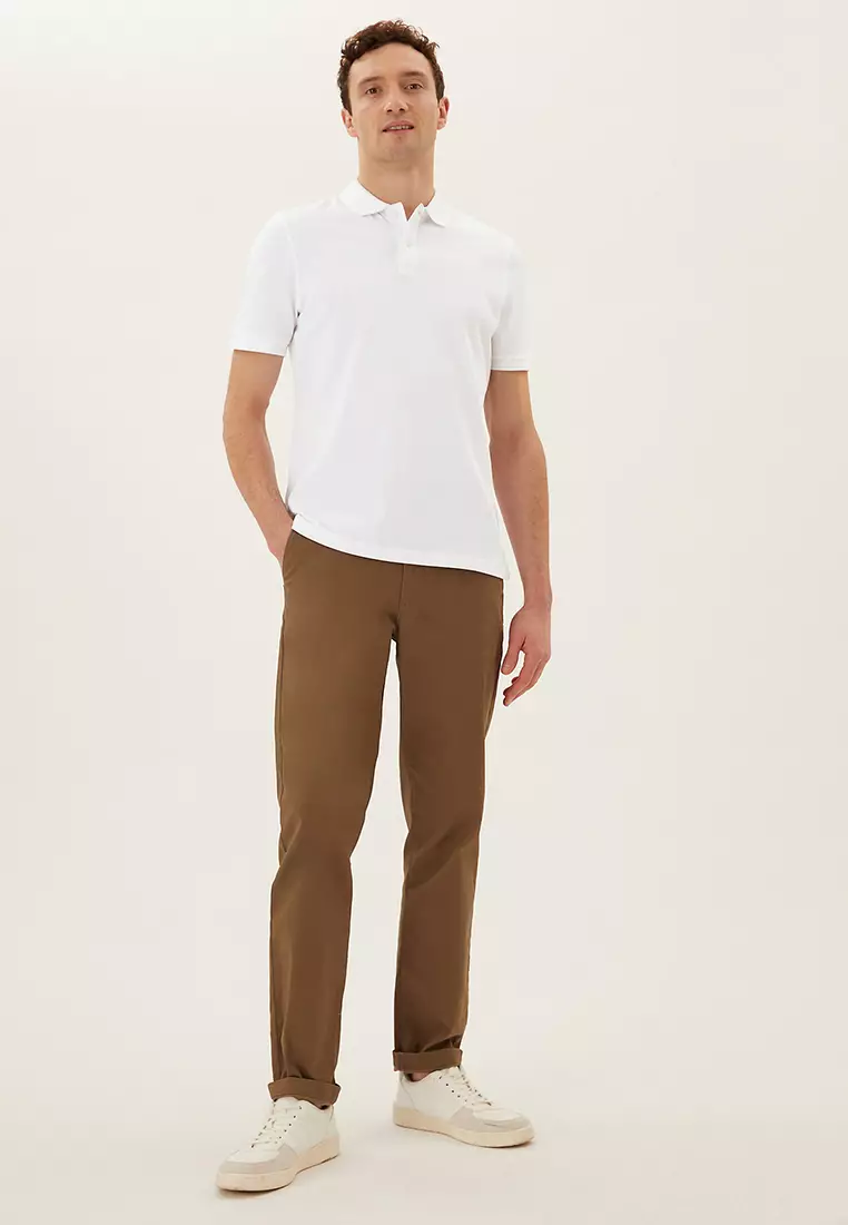 Pure Cotton Pique Polo Shirt