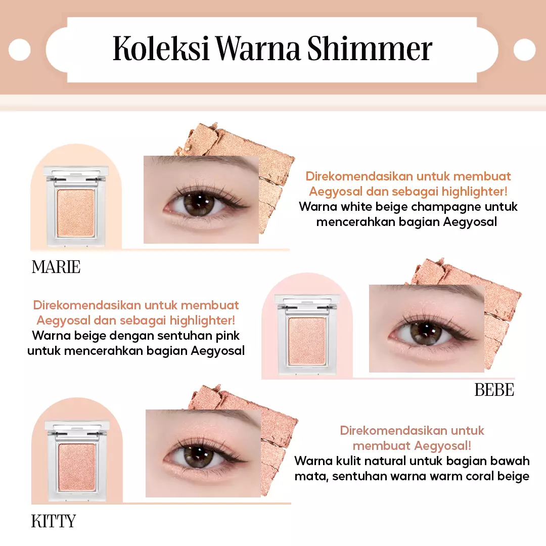 Holika Holika My Fave Piece Eye Shimmer 22 Bebe | Single Eyeshadow