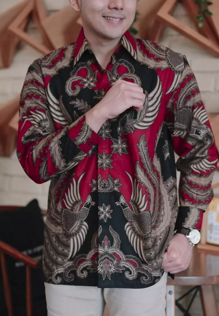 kemeja batik pria lengan panjang BATU RADEN D676