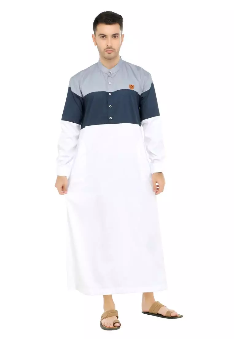Jubah Gamis Muslim Pria Arsyad - Putih