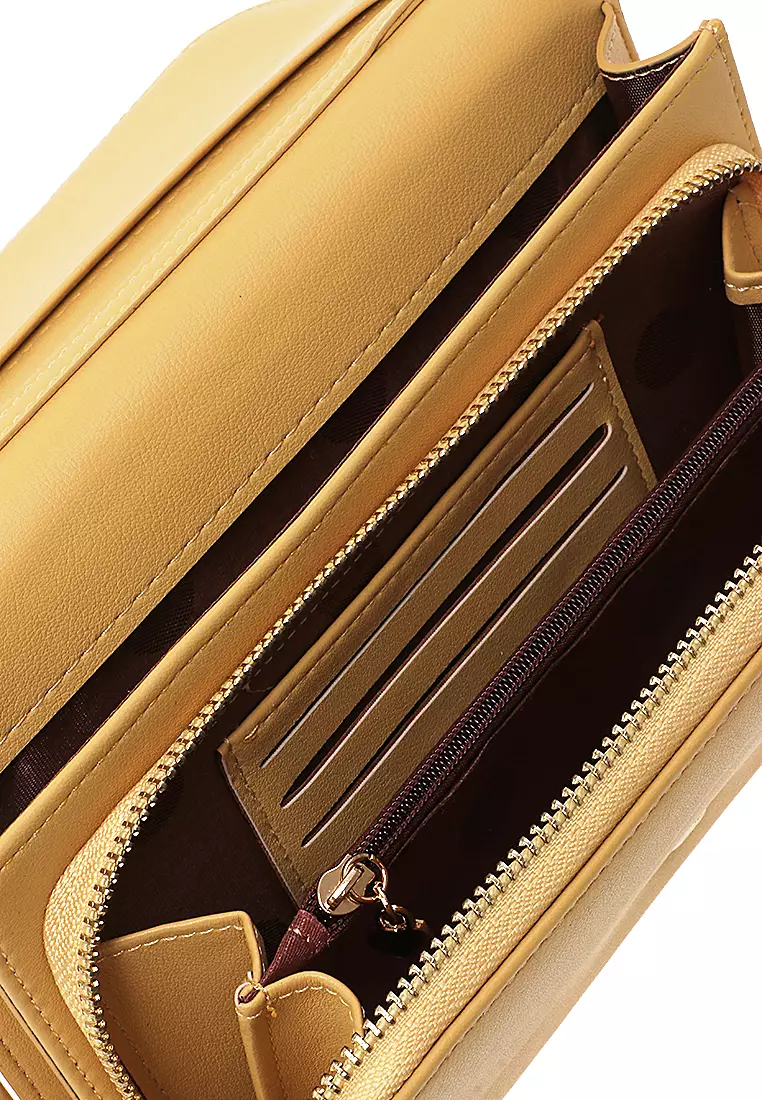 Sling Bag Tas Dompet Wanita Elegant Design Many Slot Material Leather Kulit ORIGINAL