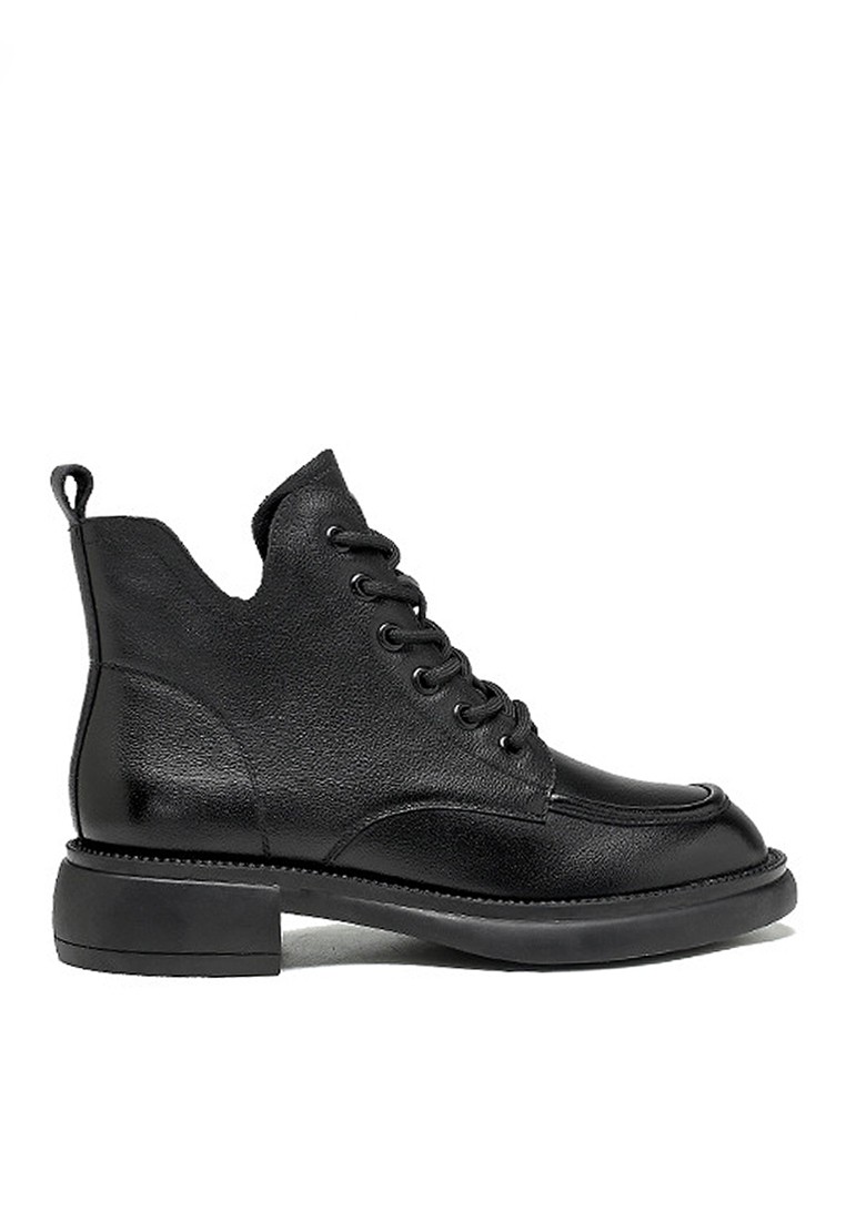 VANSA Top Layer Cowhide Lace Up Martin Boots VSW-B26366