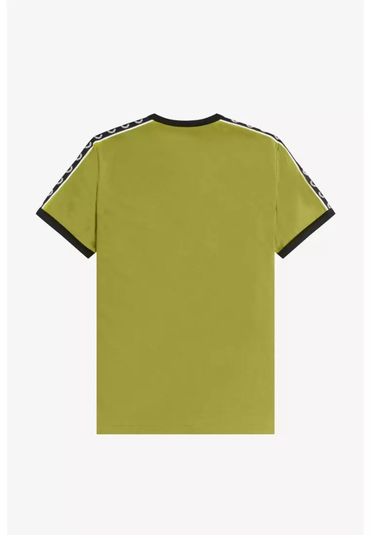 Fred Perry M4613 Contrast Tape Ringer T-Shirt (Tennis Ball Yellow / Black)